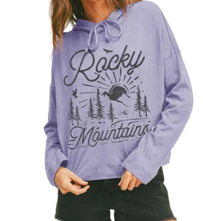 Rocky mountains hooded tee