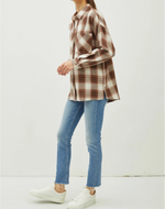 Brown plaid flannel