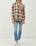 Brown plaid flannel