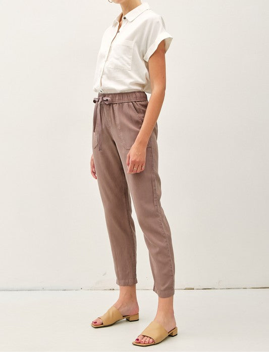 Out of the woods tencel pants-Cocoa