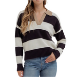 Rugby chic sweater