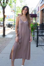 Modern day slip dress mocha