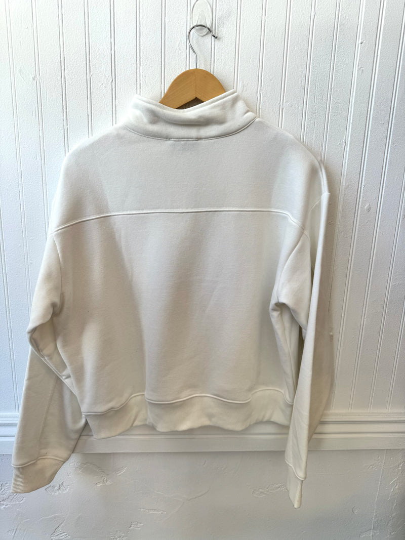 On the run quarter zip white