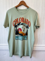 Rocky Mountain Colorado tee- Mint