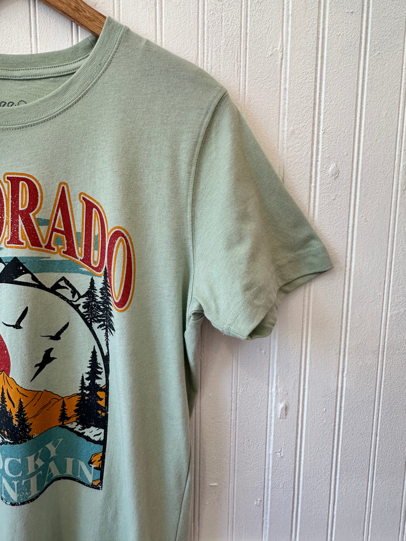 Rocky Mountain Colorado tee- Mint