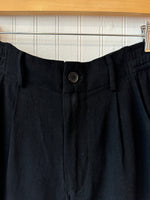 Black linen shorts