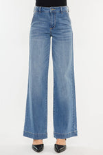 High rise wide leg trouser jean