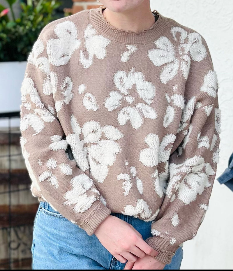 Neutral glam sweater