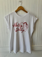 Holly Jolly santa tee