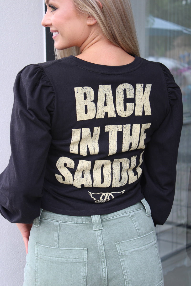 BACK IN THE SADDLE graphic long sleeve