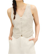 Linen luxe vest