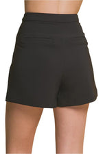 Pleated Waist Woven Shorts