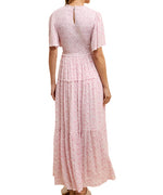 Pink posy maxi dress