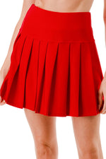 Scuba pleated skort